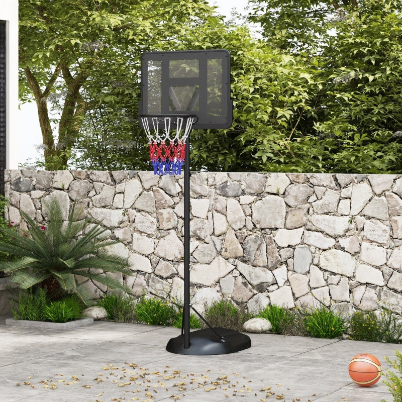 Adjustable Freestanding Basketball Hoop - Black, 167-228cm