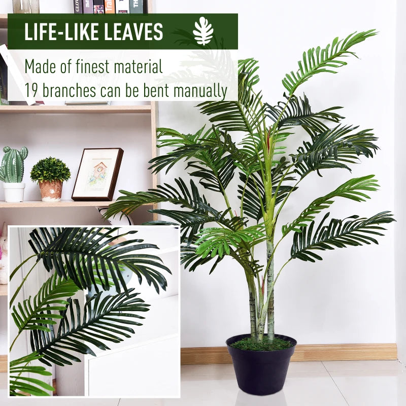 150cm Tropical Palm Tree in Green Pot - Indoor/Outdoor Decor