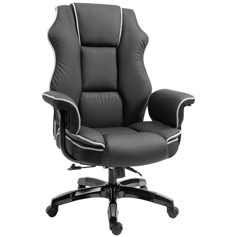 Black High Back Executive Office Chair with Armrests