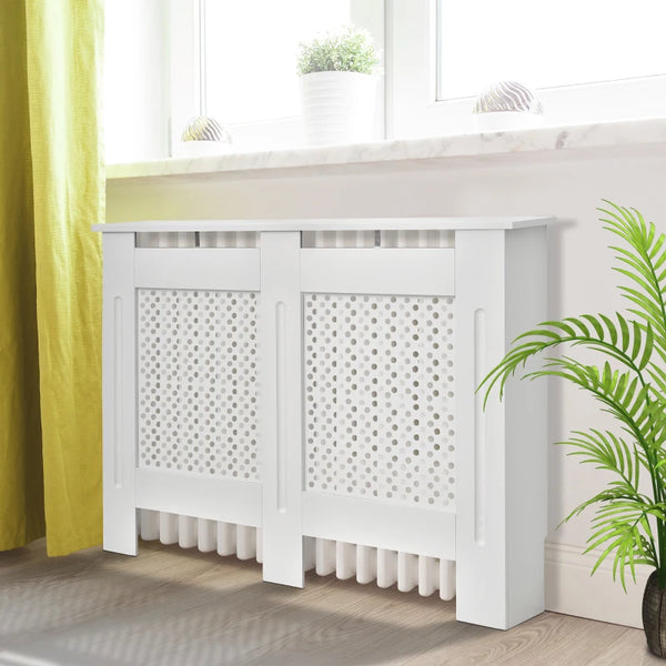 White Wooden Radiator Cover - Modern Home Furniture (Medium)