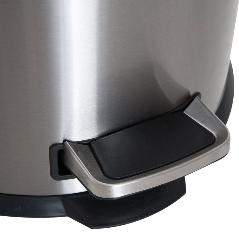 Silver Stainless Steel 30L Foot Pedal Kitchen Bin