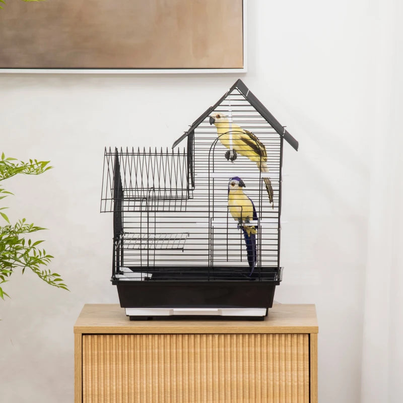 Metal Bird Cage for Finch and Canary - Blue, 39 x 33 x 47cm