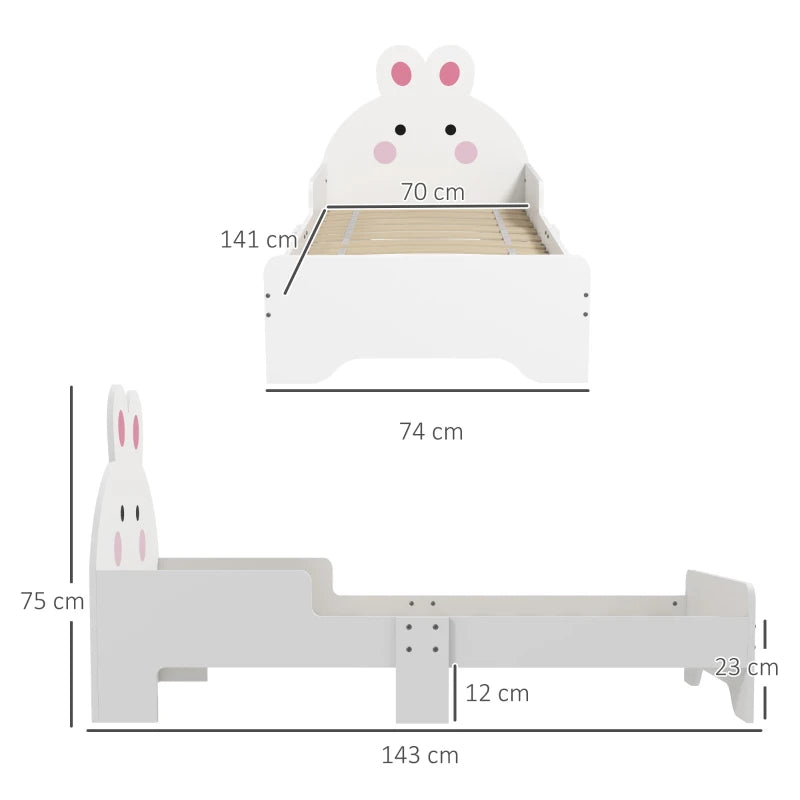 White Rabbit Toddler Bed - Kids Bedroom Furniture