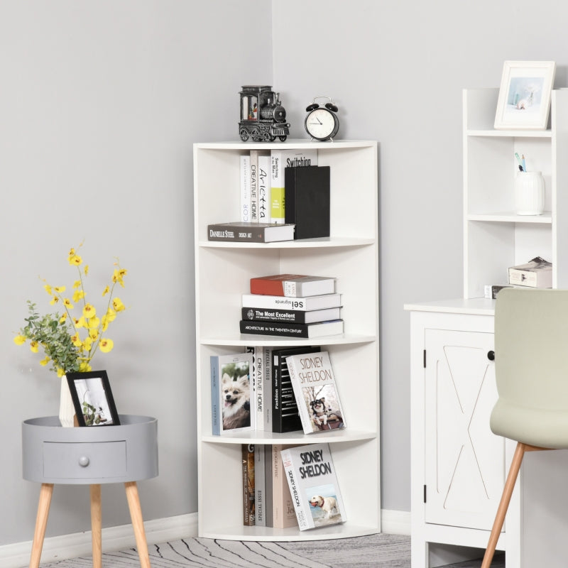 White Corner Bookshelf