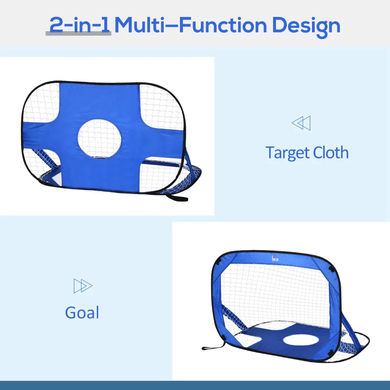 Blue Pop-Up Football Target Goal Set - 2 Pack