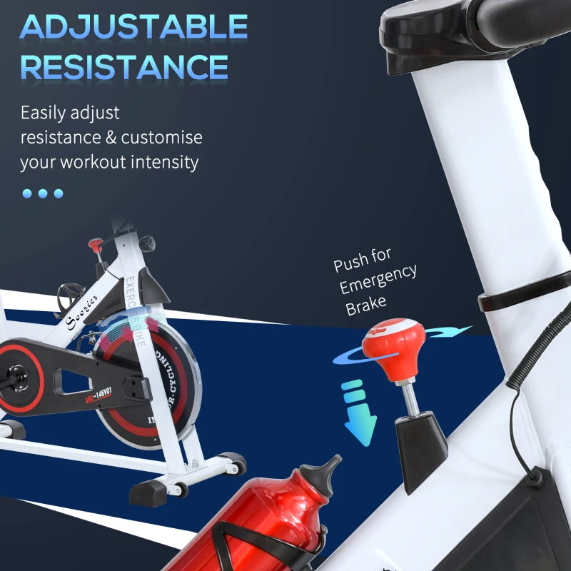 Black Upright Exercise Bike with 8kg Flywheel & LCD Display