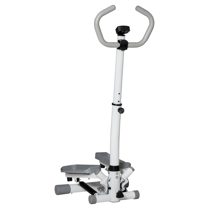 Adjustable Twist Stepper Aerobic Ab Exercise Machine, White/Grey