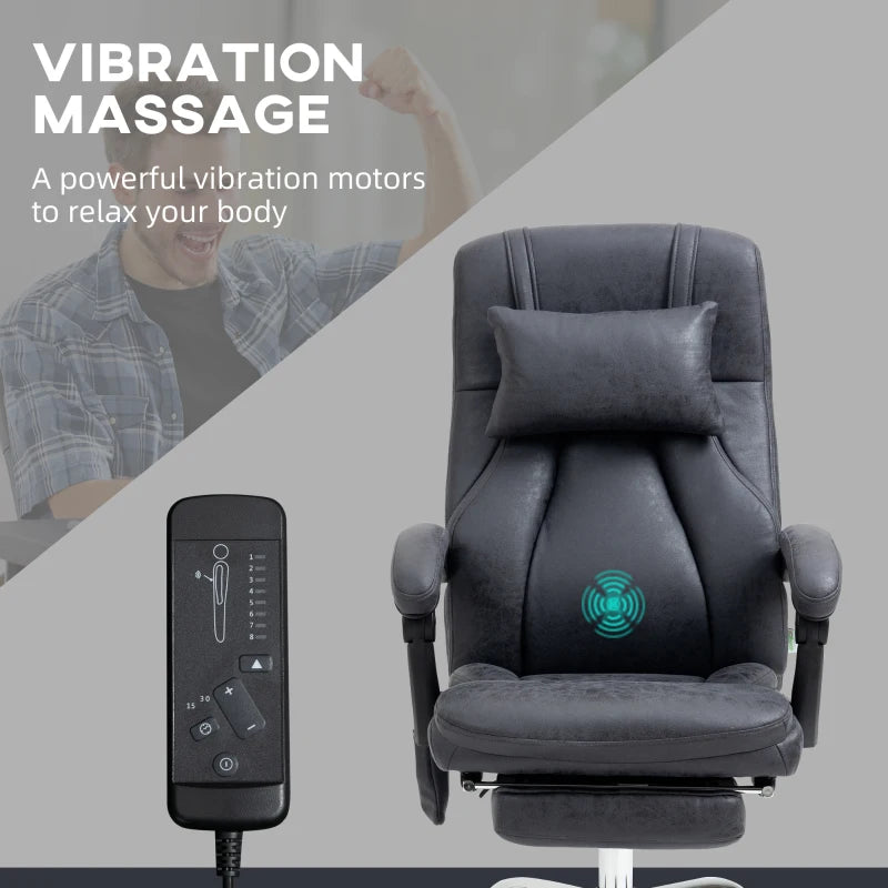 Office Chair with Lumbar Massage and Reclining Feature