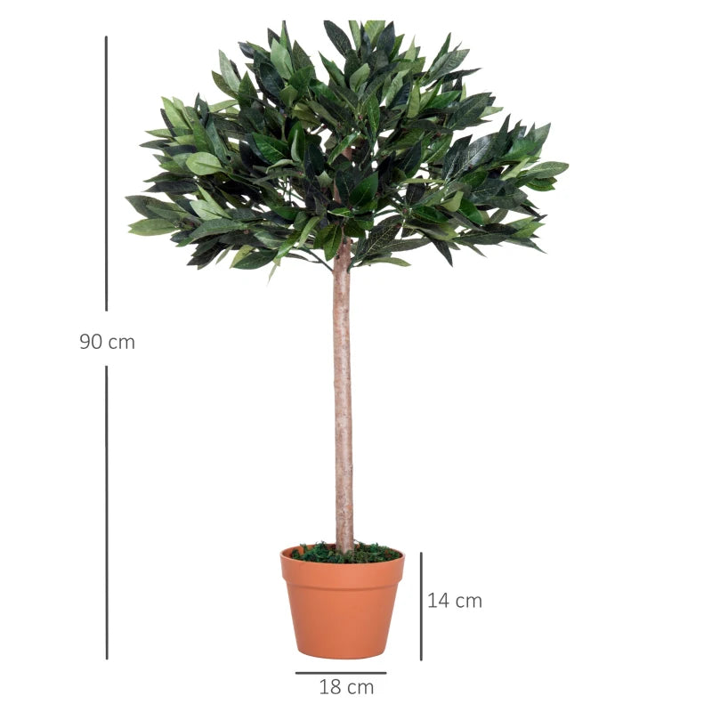 3ft Artificial Olive Tree Indoor Plant in Orange Pot - Green Home Office Decor