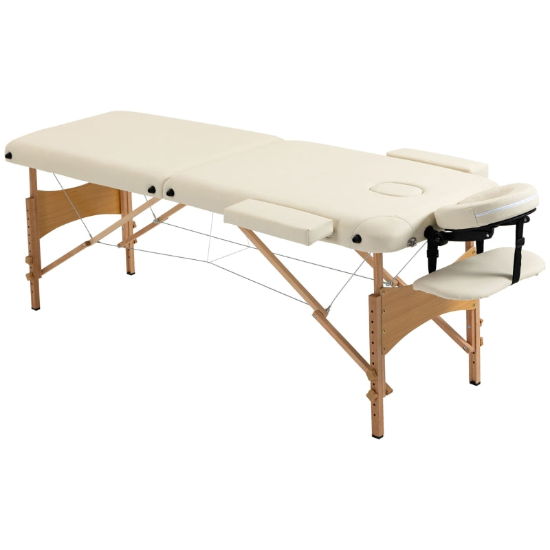 Portable Cream Massage Table with Wooden Frame