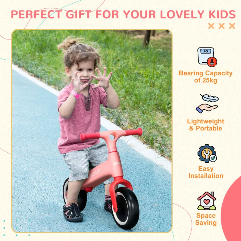 Adjustable Seat Baby Balance Bike - Pink (1.5-3 Years)