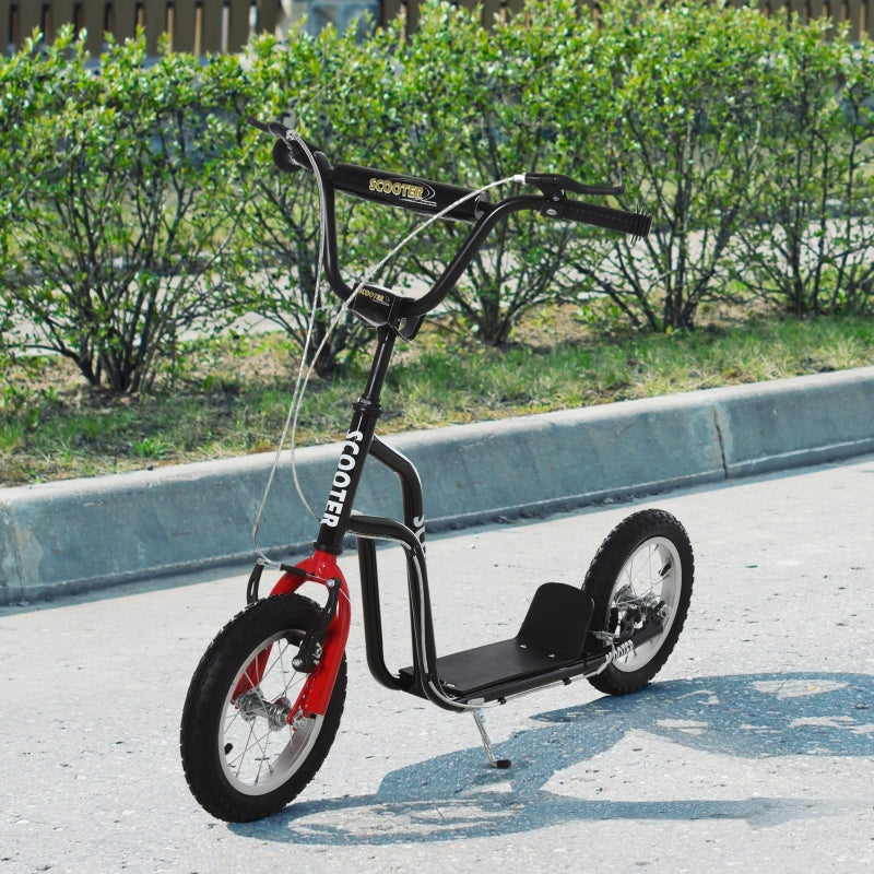 Black Kids Stunt Scooter with Adjustable Handlebar and 2 Brakes