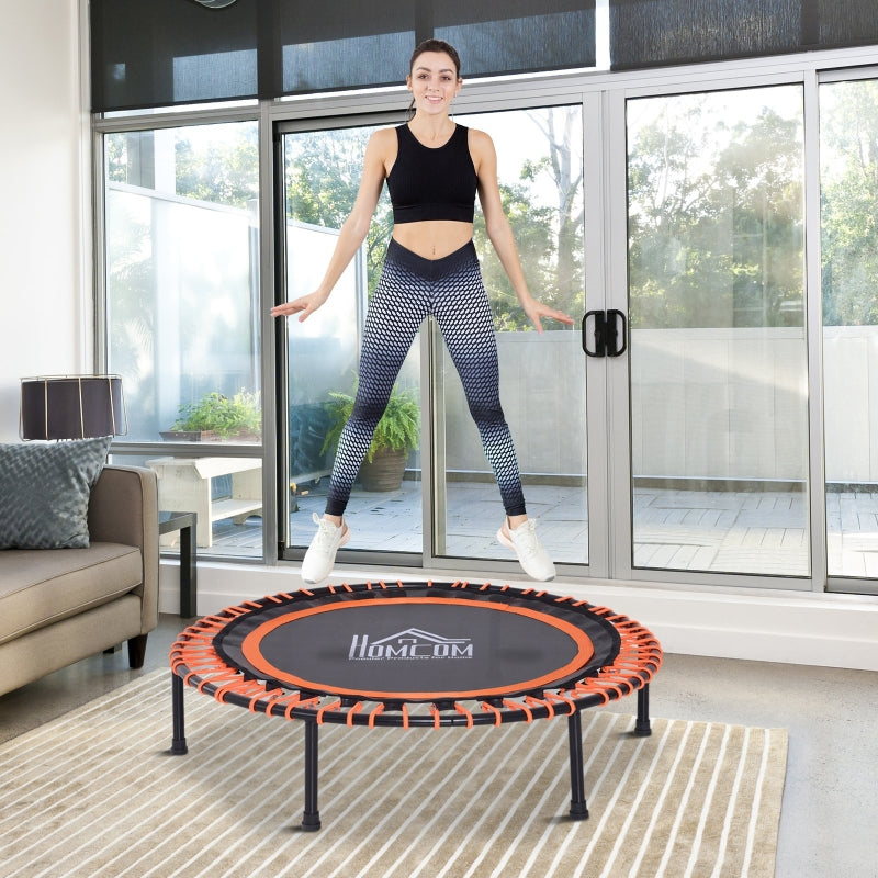 Black and Orange Mini Fitness Trampoline, 101.6 x 25 cm