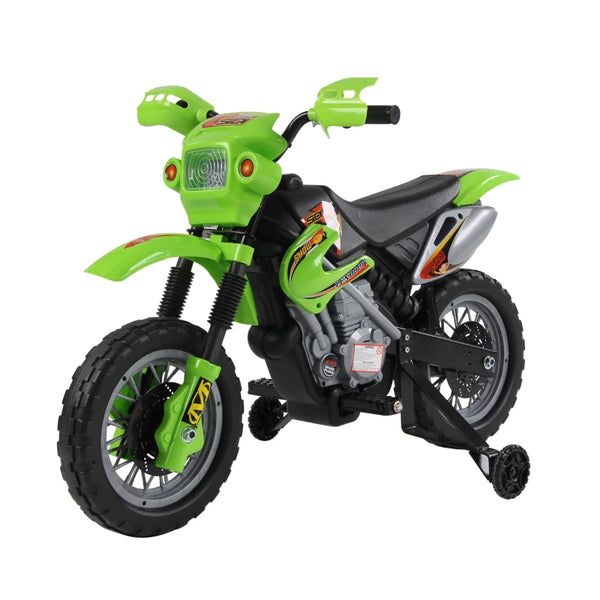 Green Kids Electric Motorbike Ride-On Toy (Ages 3-6)