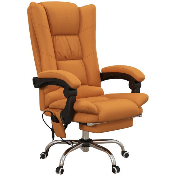 Orange Ergonomic Office Chair with Massage and Heating