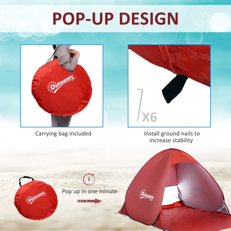 Red Portable Beach Tent