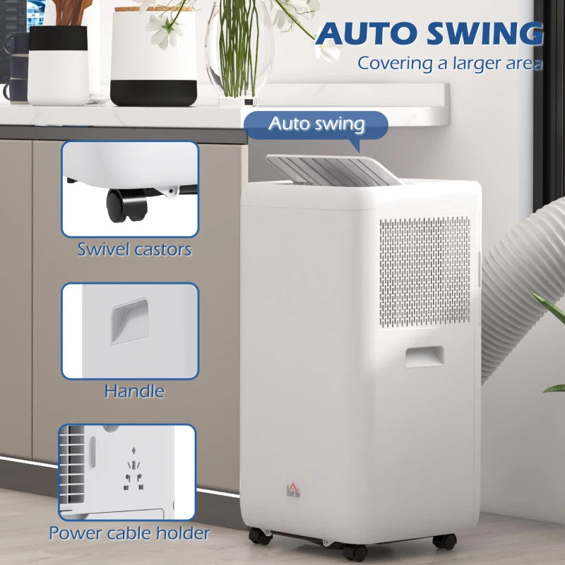 Portable 12,000 BTU Air Conditioner - White, Dehumidifier, Auto & Sleep Mode