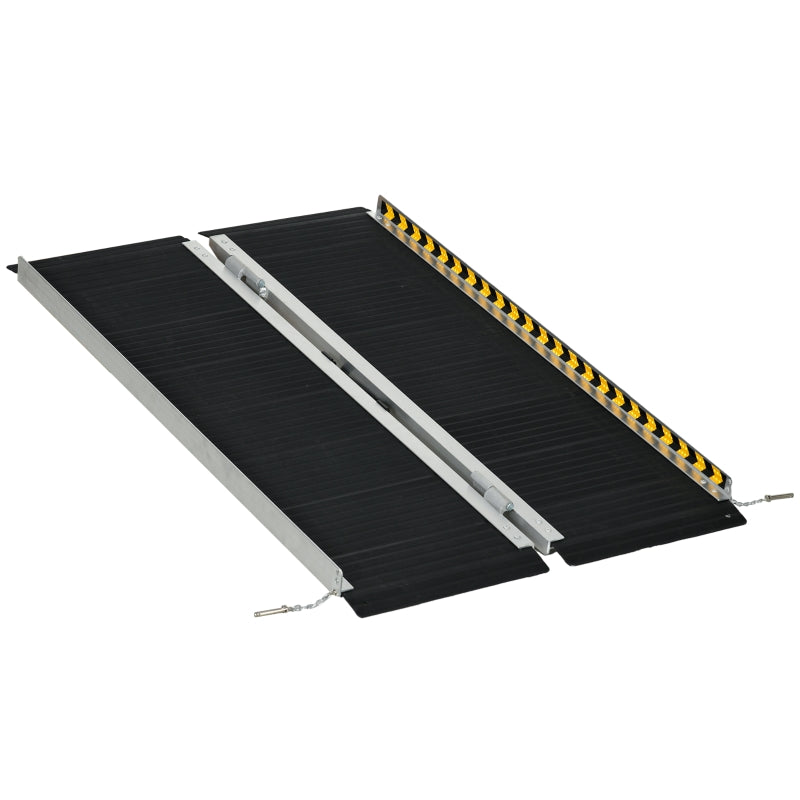 Aluminium Folding Wheelchair Ramp, 122x73cm, 272KG Capacity, Non-Skid Surface