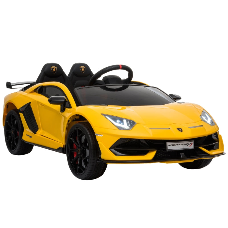 12V Yellow Kids Electric Ride-On Racing Car Toy with Remote Control