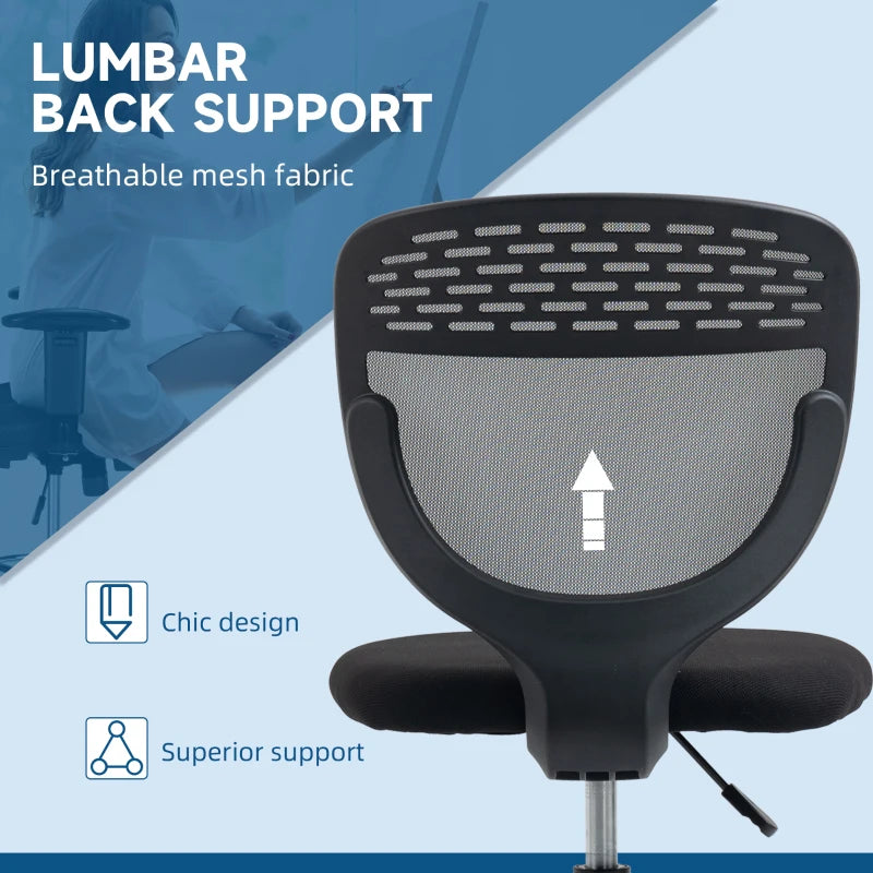 Grey Mesh Drafting Chair with Lumbar Support