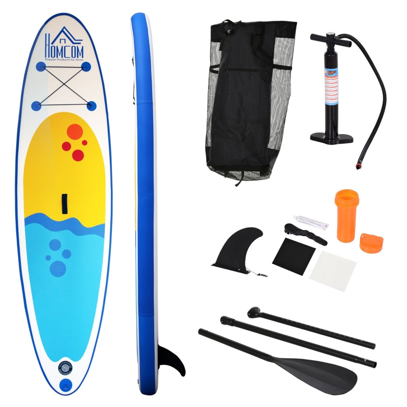 10ft Blue Inflatable Stand Up Paddle Board Kit - Non-Slip SUP with Accessories