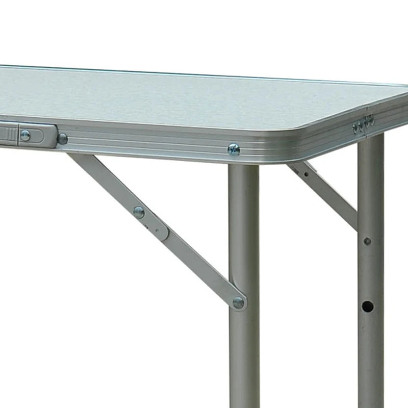 Silver Foldable Patio Picnic Table