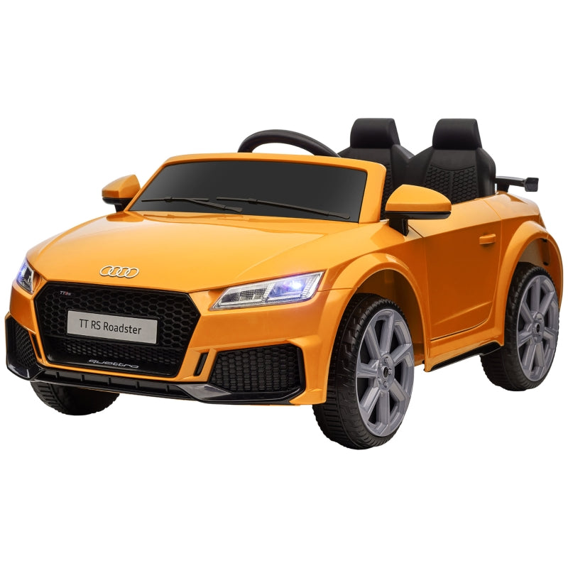 Yellow Audi TT RS Kids Ride-On Car 12V with Remote Control