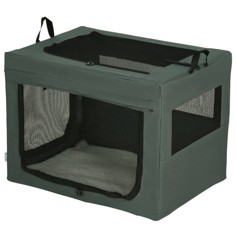 Grey Pet Carrier with Cushion for Miniature & Small Dogs - 69cm