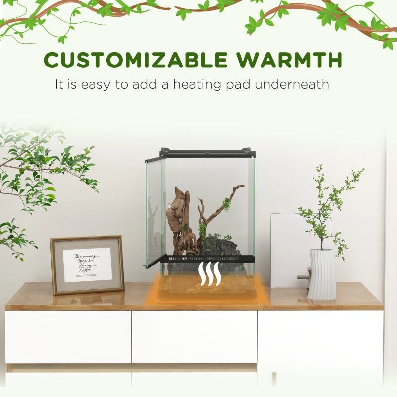 12L Reptile Vivarium Enclosure with Anti-Escape Design and Ventilation