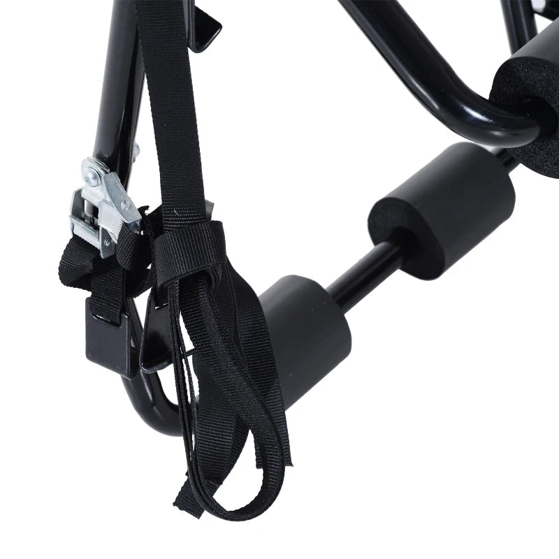 Black Metal 3-Bike Rear Hitch Mount with Fix Strap