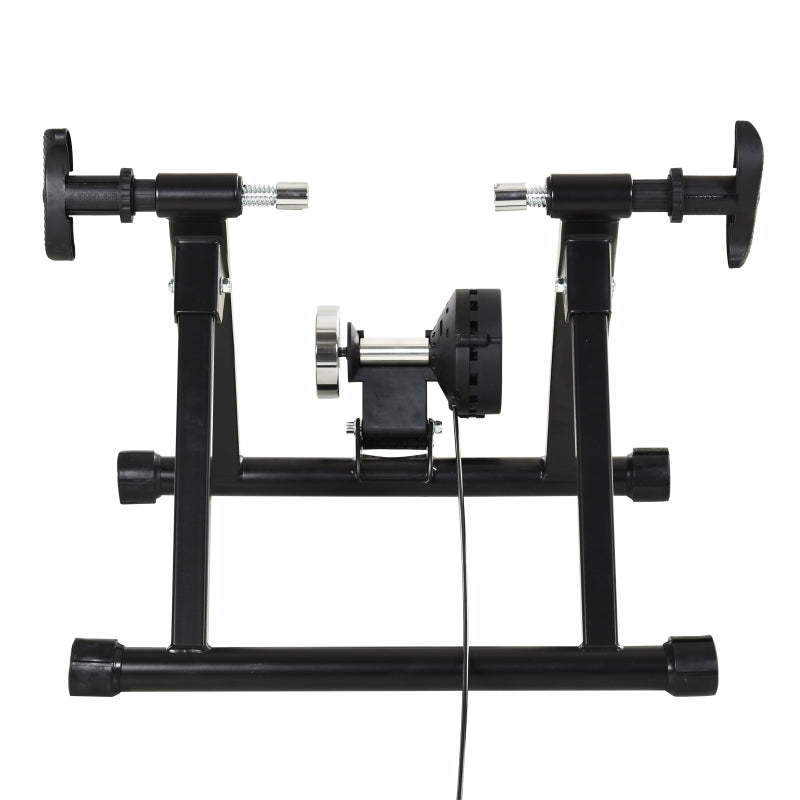 Foldable Indoor Bike Trainer Stand for 26"-28" or 650C, 700C Bikes - Black