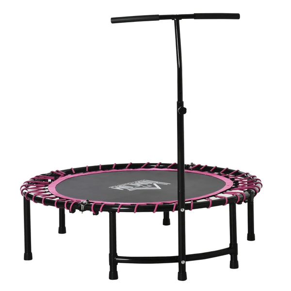 45" Pink Round Mini Trampoline with Adjustable Handle