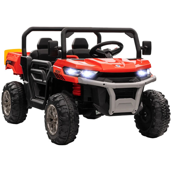 Red 12V Two-Seater Kids Electric Ride-On Car with Remote Control