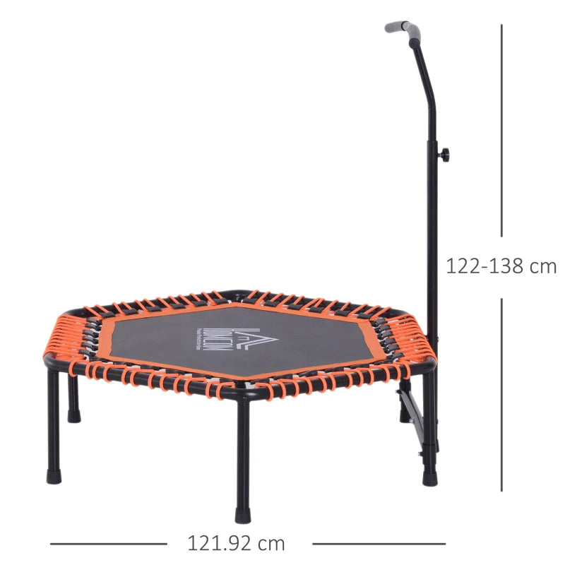 Adjustable Handle Mini Trampoline - Black/Orange