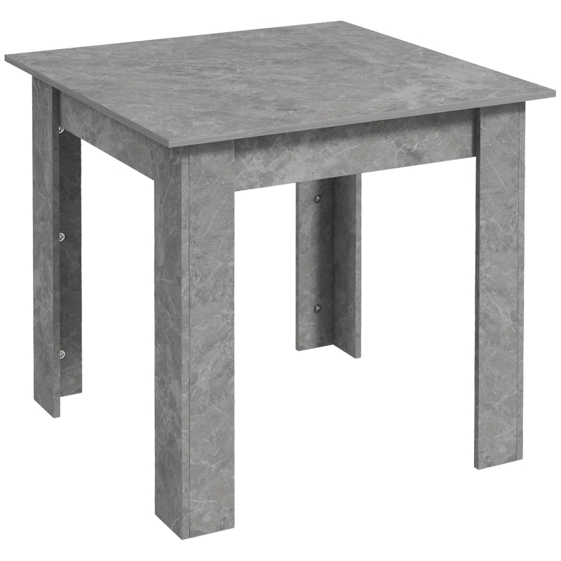 Modern Grey Square Dining Table with Faux Cement Effect