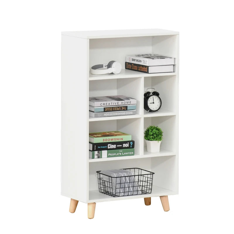 White 6-Cube Bookshelf Storage Cabinet