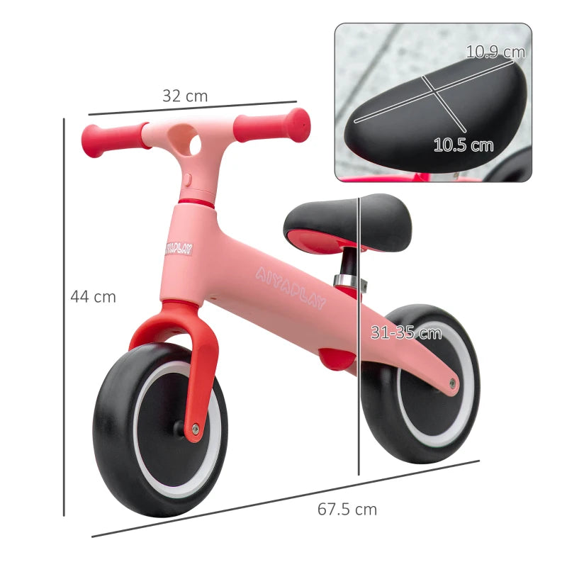 Adjustable Seat Baby Balance Bike - Pink (1.5-3 Years)