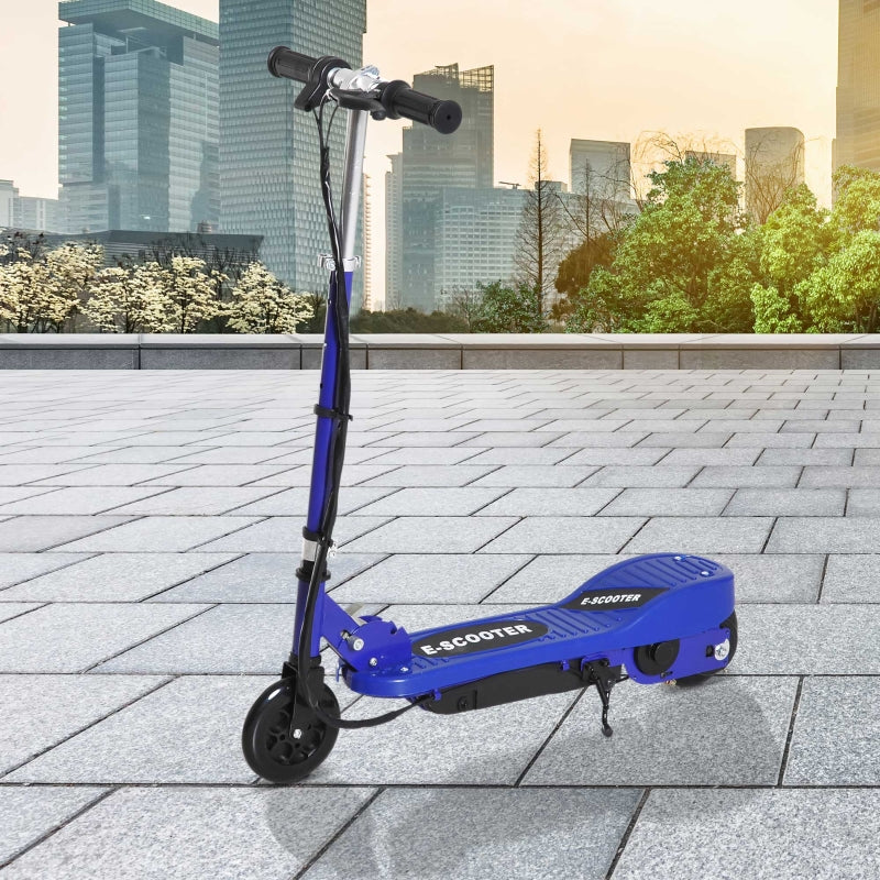 Blue/Black Folding Electric Kids Scooter for Ages 7-14