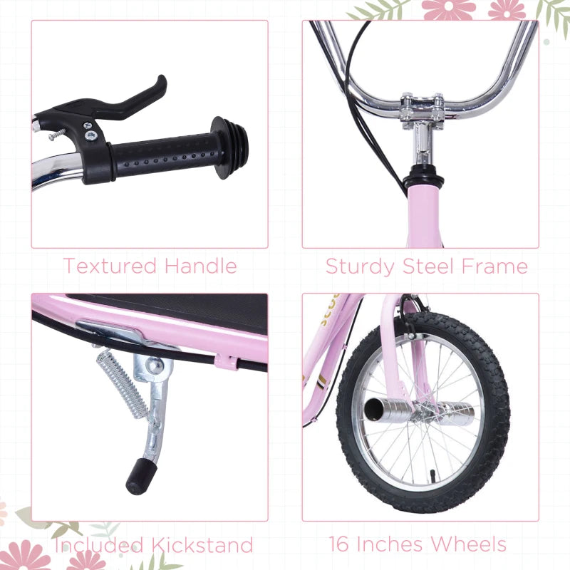 Pink Pneumatic 16" Tyres Stunt Scooter