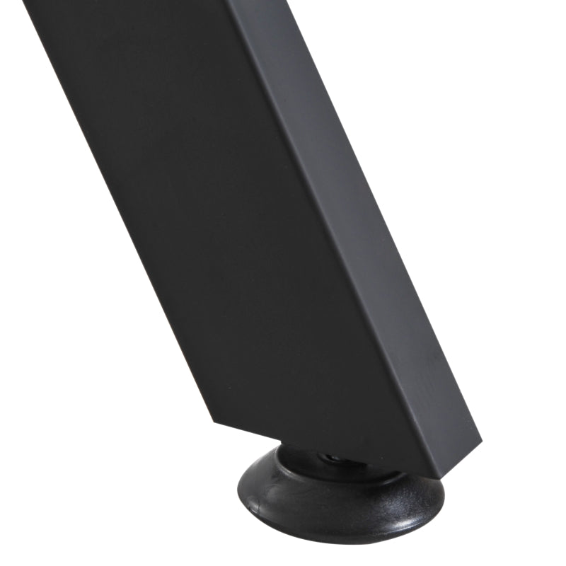 Black L-Shaped Corner Computer Desk with CPU Stand