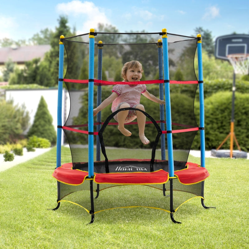 Blue Kids Trampoline with Safety Net, Ages 3-6