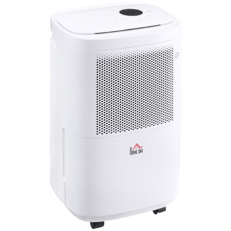 10L/Day Portable Dehumidifier - Quiet Electric Moisture Control (White)