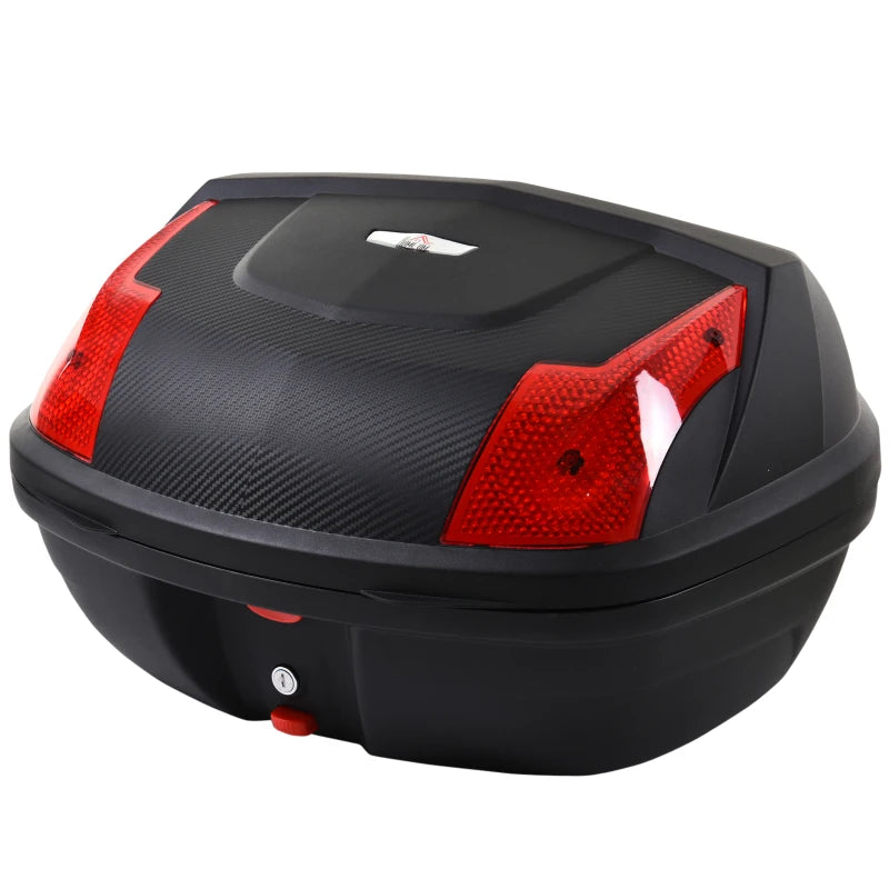 48L Motorcycle Trunk Storage Box - Black