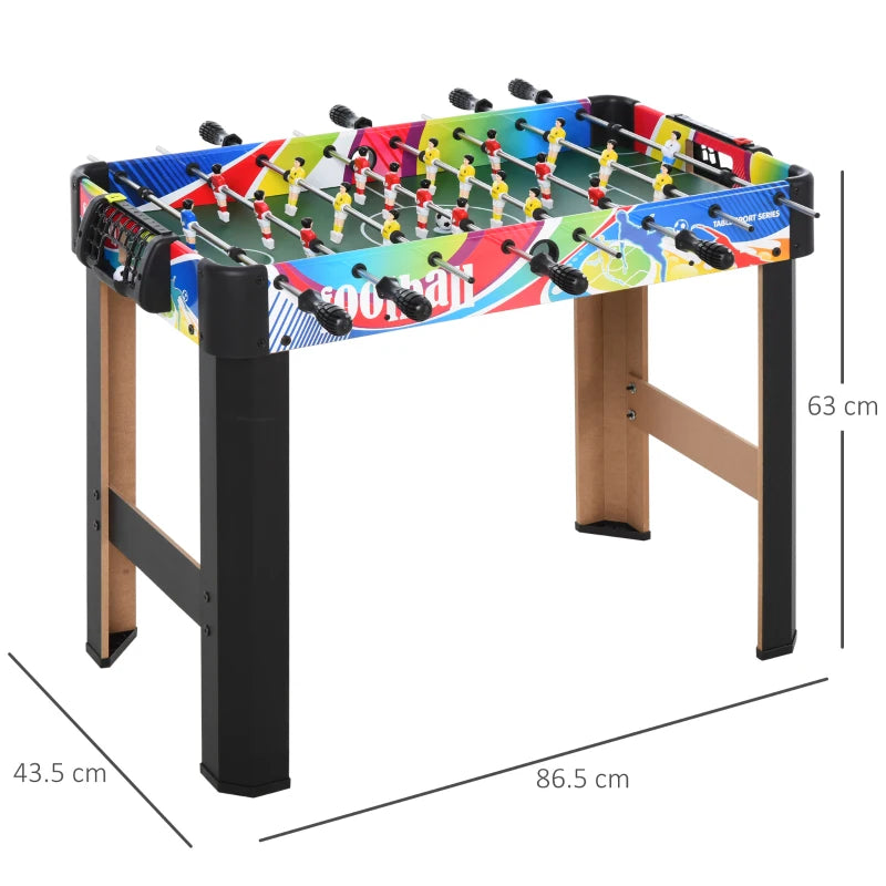 Blue Mini Foosball Table for Kids - Indoor Soccer Game