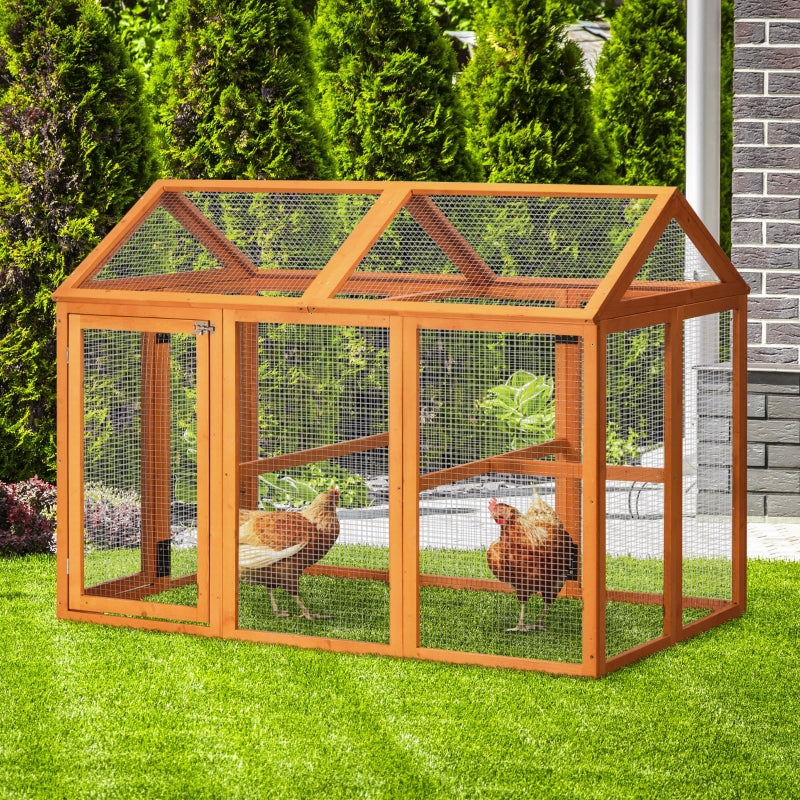 Wooden Chicken Run & Coop Combo - Large, Wood Effect