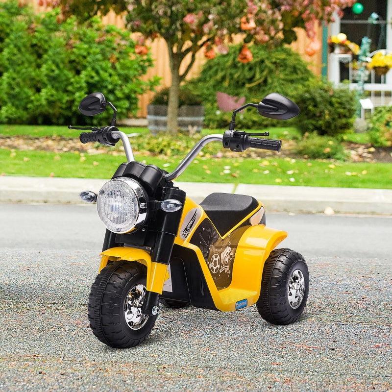 Yellow 3-Wheel Electric Kids Motorbike Toy 18-36 Months