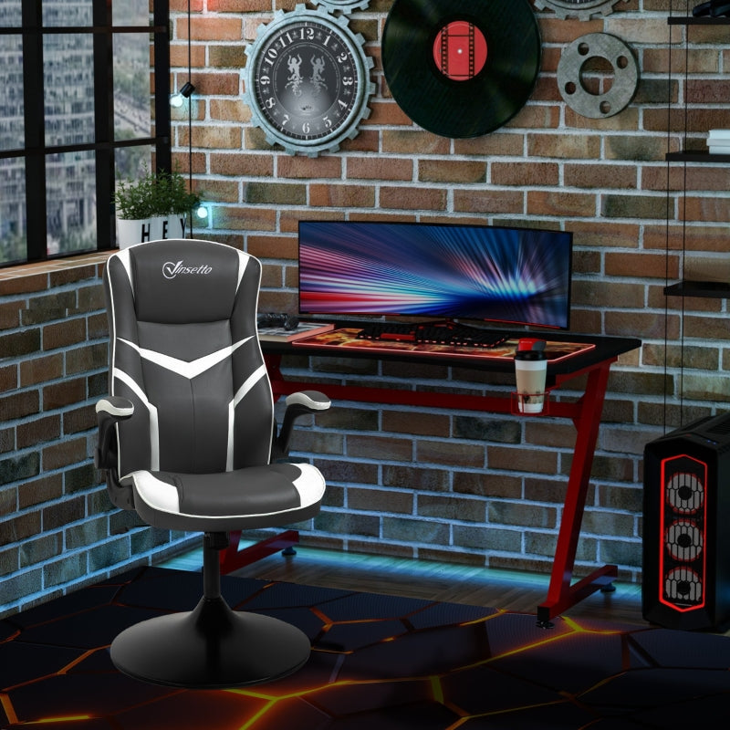 Grey Adjustable Swivel Video Game Chair