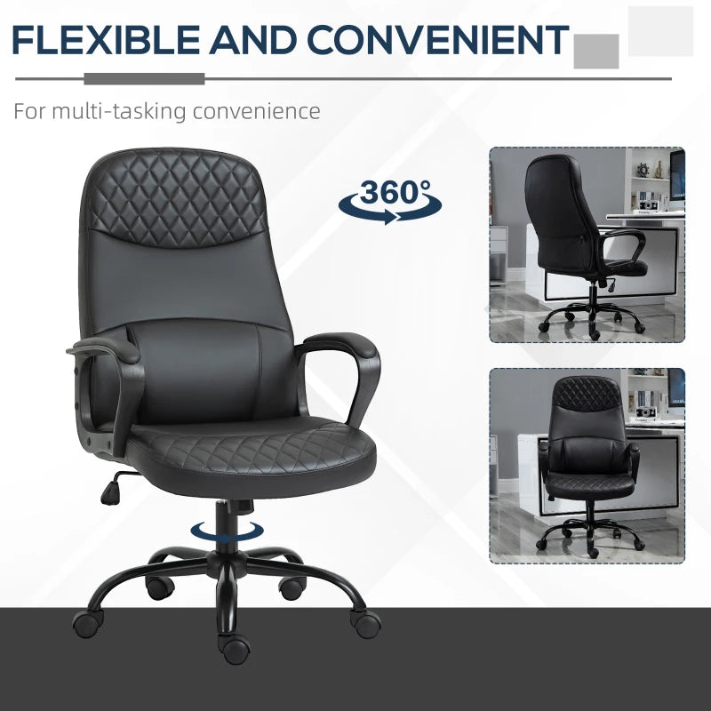 Black Massage Office Chair with Vibration and Lumbar Support