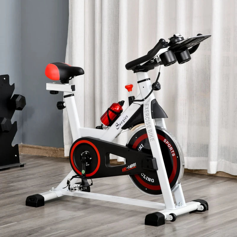 Black Upright Exercise Bike with 8kg Flywheel & LCD Display