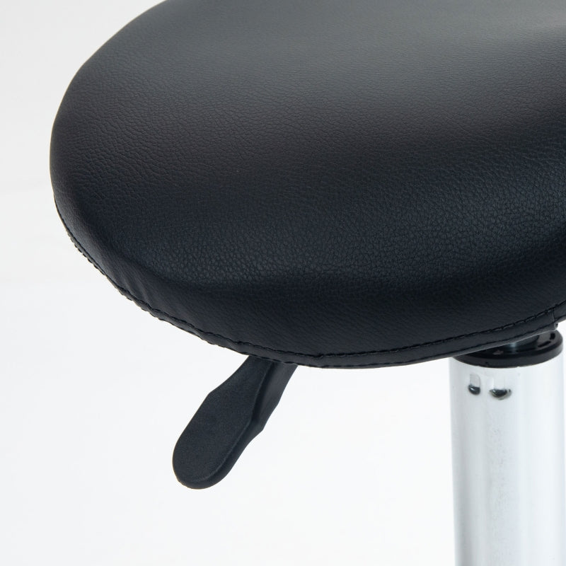 Black Salon Saddle Stool for Massage, Spa, Clinic, Beauty, Hairdressing, Tattoo